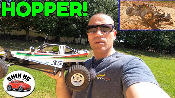Tamiya Grasshopper buggy sand bashing ripping action!