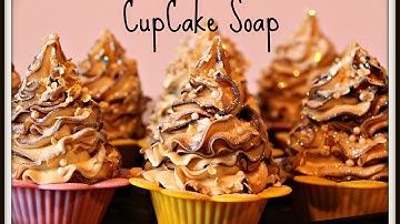 Soap Cupcakes Cold Process Brown Sugar, Oatmeal, Milk and Honey with Cocoa