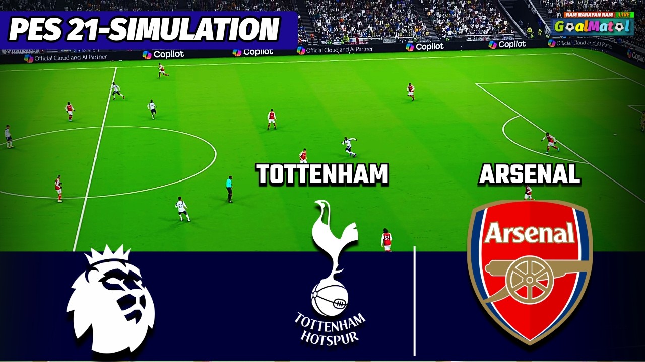 🔴 Tottenham vs Arsenal | Premier League | PES 2021 Simulation 2025/2026 HD