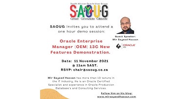 Free Training Oracle Enterprise Manager 13c New Features  11 November 2021 2