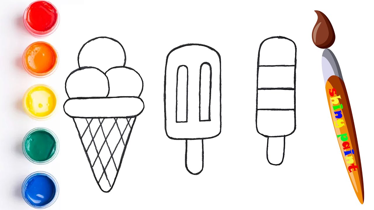 EASY ICECREAM Drawing COLORING For Kids TODDLERS Zeichnen Malen easy-icecream-drawing-coloring-for-kids-toddlers-zeichnen-malen