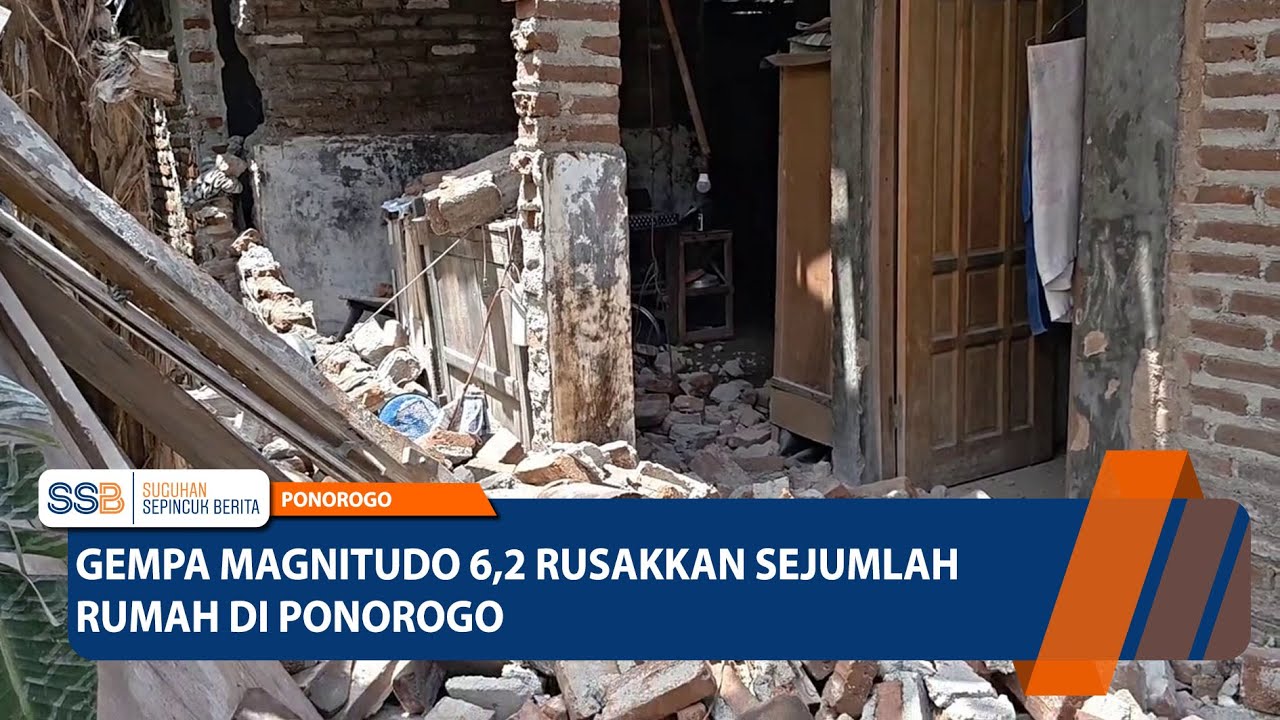 PONOROGO - Gempa Magnitudo 6,2 Rusakkan Sejumlah Rumah di Ponorogo