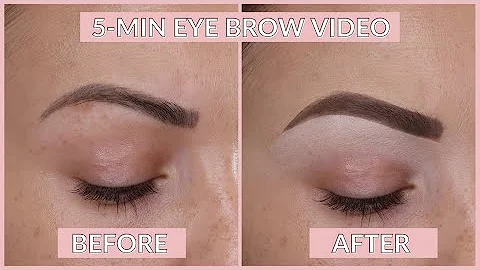 HOW TO line your brows to look natural, Perfect br...