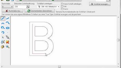 Mittellinen Schriftarten entwerfen mit Schrift zu DXF und G-Code