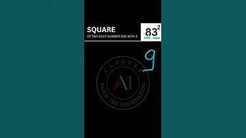 Square of 83 .       #mathstricks #squaretrick #mathclass #mathematics