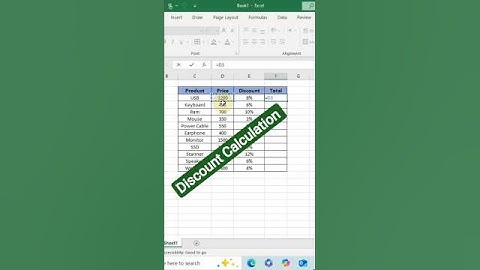 How to Calculate Discounts in Microsoft Excel