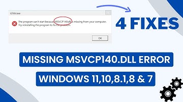 MSVCP140.DLL NOT FOUND || WINDOWS 11,10,8.1,8 & 7 || 4 FIXES