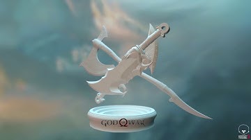 Blades Of Chaos & Leviathan Axe Full Upgrade 3D Model with Normal Map| God Of War 4 Fan Art