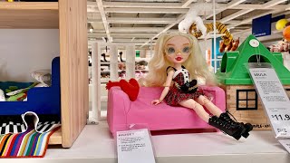 Doll shopping at IKEA | shelves, lights, doll stuff and more! +mini Doll room setup vlog/moving in