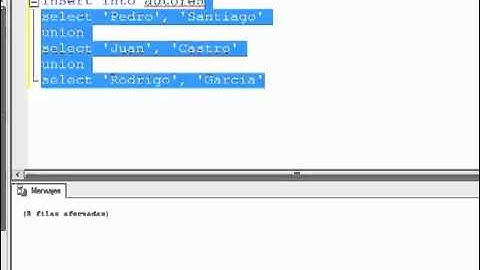 SQL Server 2008 SSMS Insert II Parte