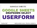 Google Sheets Userform - Add a Dropdown