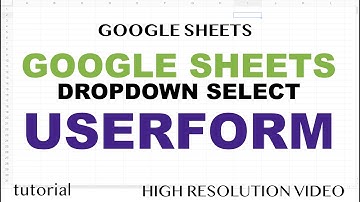 Google Sheets Userform - Add a Dropdown