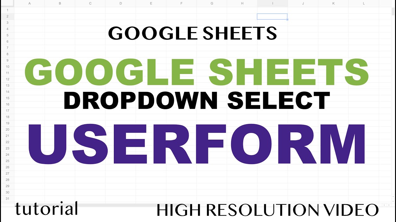 Google Sheets Userform - Add a Dropdown