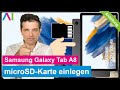 Samsung Galaxy Tab A8 - microSD Karte einlegen • 💾 • 💻 • 📈 • Anleitung | Tutorial