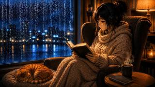 Rainy Tuesday Night 🌧️ Soft Piano, Rain Sounds & Cozy Reading Ambience