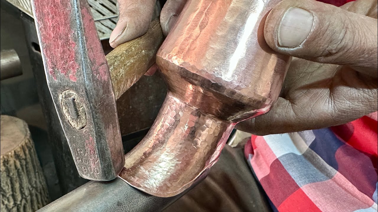 How Raw Copper Turns into a Masterpiece with Artistic Hammer Strikes⚒️🔥🇮🇷