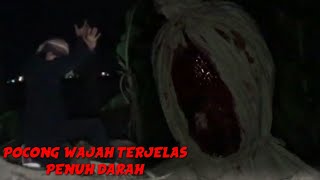 WAJAH POCONG TERJELAS TIDAK BERMATA DAN PENUH DARAH