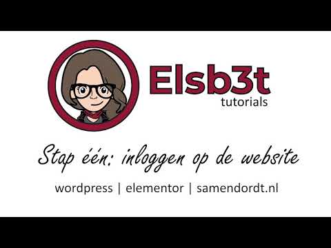 Stap één: inloggen op je website.