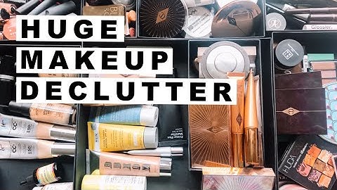 HUGE MAKEUP DECLUTTER + CLEAROUT 2019 | KonMari Style