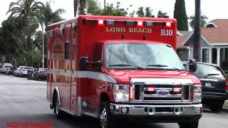 Long Beach Fire Dept. Rescue 10 Responding