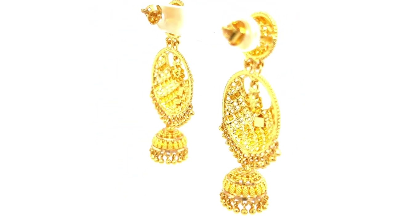 Buy Gold Plated Handcrafted Designer Jhumka Earrings for Women Online at  Silvermerc | SBE10A_539 – Silvermerc Designs