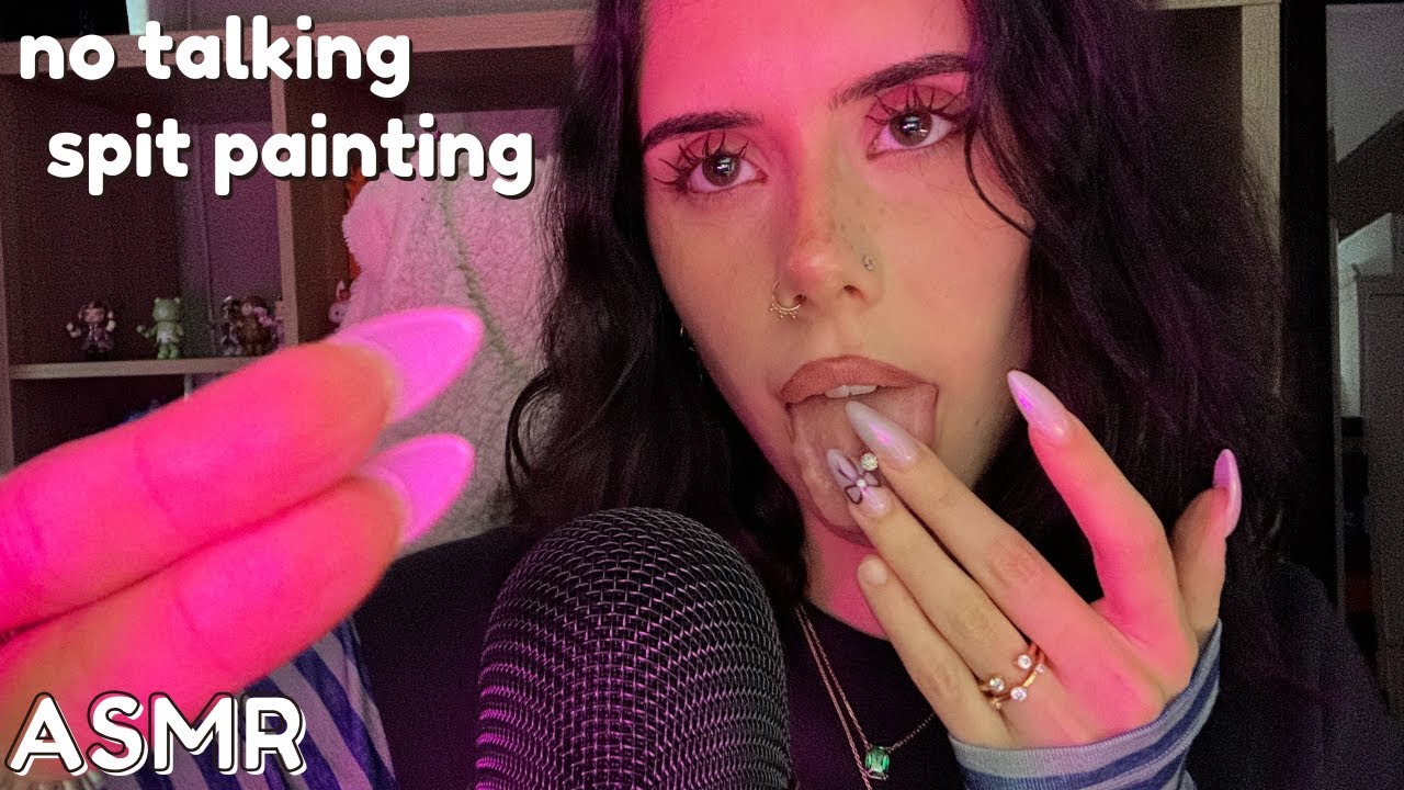 ASMR spit painting you to sleep (NO TALKING) 😴