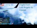 Delta Airlines Flight 1283 from Los Angeles to Honolulu, Oahu, Hawaii in full.  Boeing 767. No music