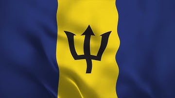 The BARBADOS Flag Waving in the wind - flag animation - motion background - Full HD By. Blonksong