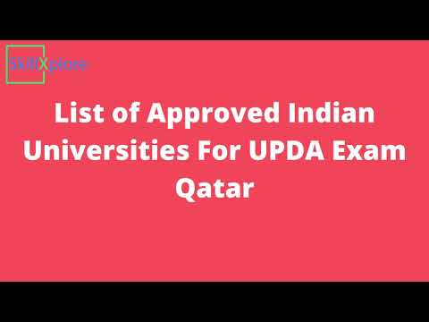 List of Indian Universities Approved By Qatar MMUP MME UPDA | MMUP UPDA Approved Indian Universities