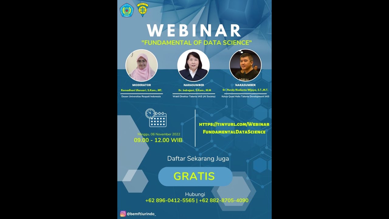 WEBINAR : FUNDAMENTAL OF DATA SCIENCE - YouTube