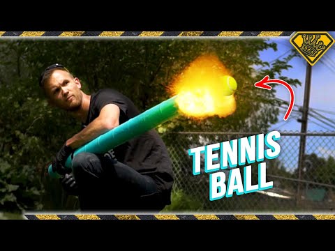 Tennis Ball CANNON from Soup Cans