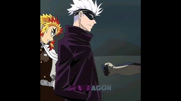 Rengoku was saved by Gojo 🔥 #demonslayer #kny #fyp #kimetsunoyaiba #anime