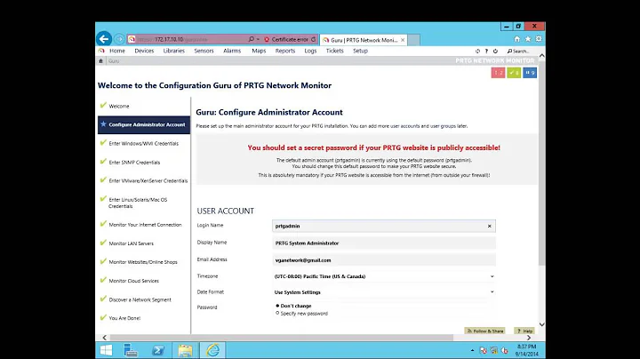 How to Install and Configure PRTG Network Monitor on Windows Server 2012 R2