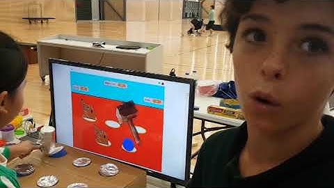 Year 7 student Whack a Mole Game with Scratch and Makey Makey. Merrimac SHS