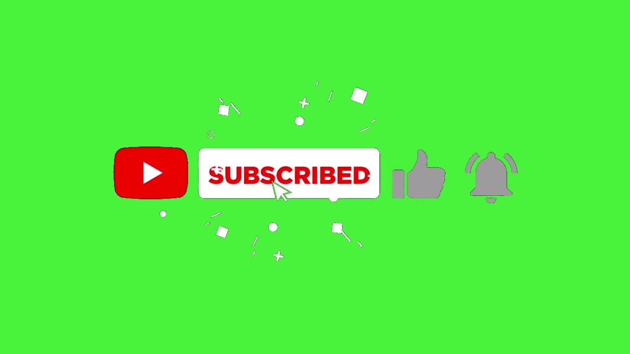 Subscribe like and notification Green Screen