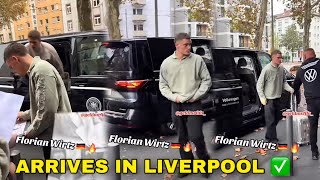 Florian Wirtz Arrives in Liverpool to complete his deal ✅ Liverpool transfers