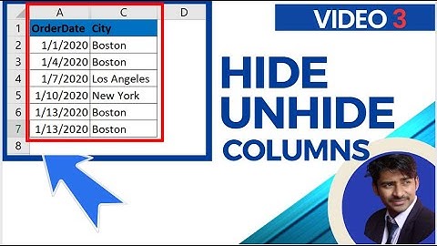 How to Hide Unhide Columns in excel |Quick and Easy | video no. 3