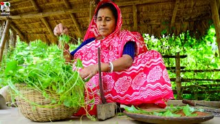 বাগানের টাটকা তেলাকচু শাকের রান্না | villfood Garden fresh & organic Telakochu Shak recipe