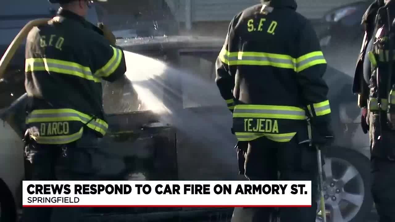 Springfield crews respond to car fire on Armory Street - YouTube