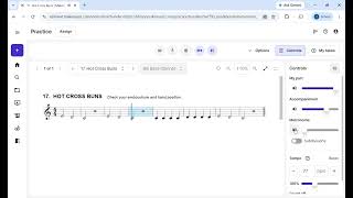 (Bass Clarinet) Exercise 17 (Hot Cross Buns) - Essential Elements Book 1