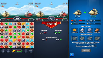 Pirates & Puzzles (by HeroCraft) - free pvp match 3 puzzle game for Android and iOS - gameplay.