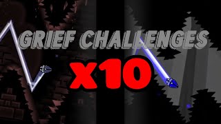 Beating 10 Insane GRIEF CHALLENGES in Geometry Dash...