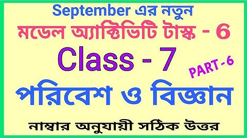 Class-7 Science (পরিবেশ ও বিজ্ঞান) Part-6 || New Model Activity Task Part 6 || September 21