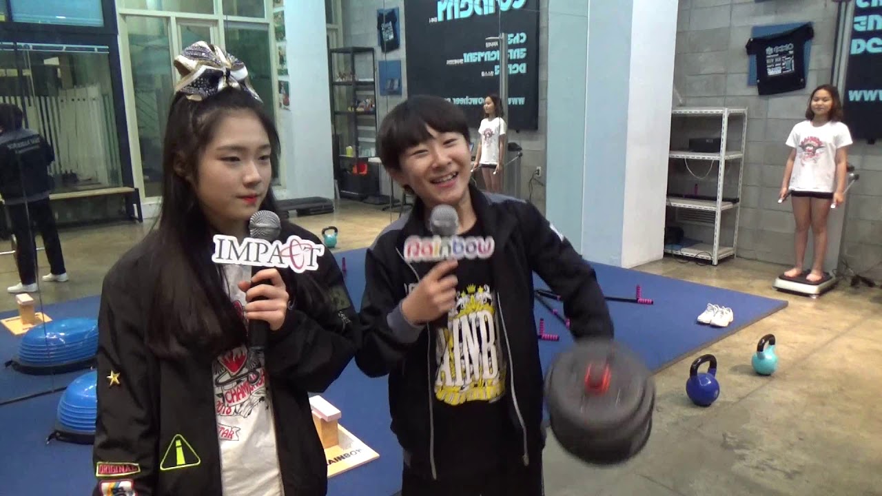 어린이 응원단 레인보우! 스턴트 치어리딩 팀 임팩트! 강남 트레이닝 센터 공개~!