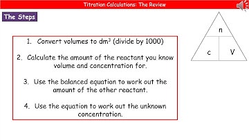 OCR Gateway A C5.1.6 - Titration Calculations Review