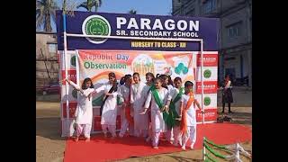 Cultural program of 72nd Republic Day observation at Paragon Sr. Secondary School,Badarpur.