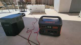 Harbor Freight 100 watt solar panel charging Jackery 1000