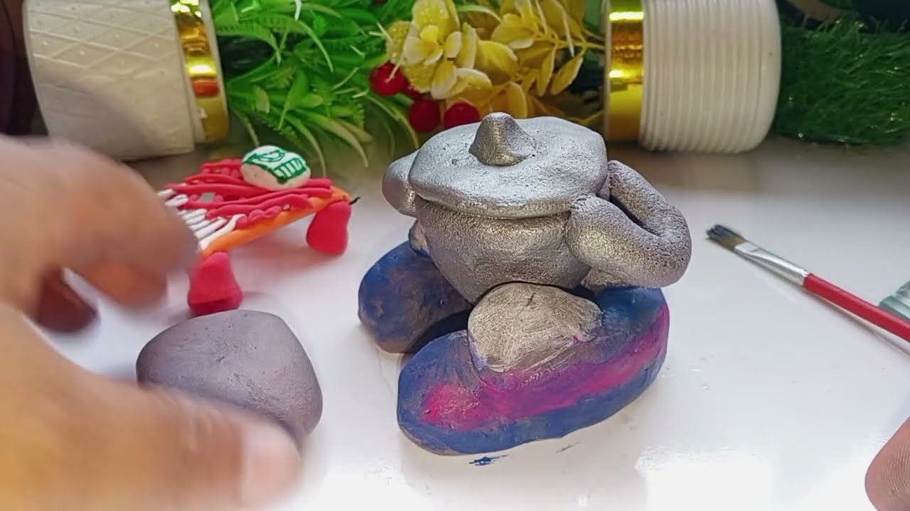 Chulha handi making with clay satisfying #trending #art #claysparkstudio #chual#handi#viralvideo 