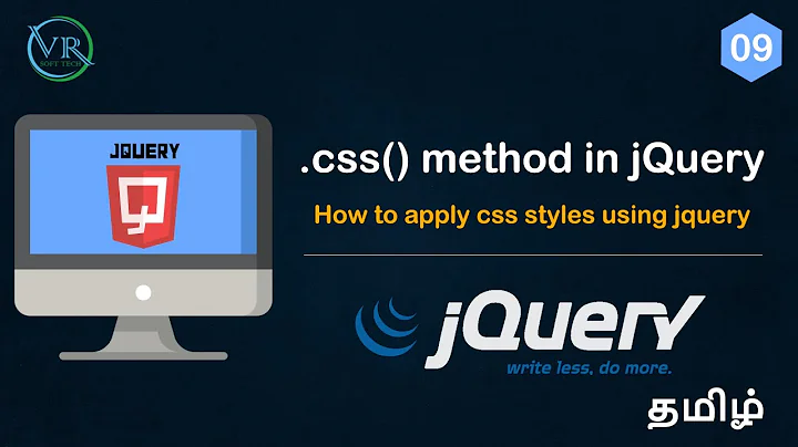 .css() method in jquery in Tamil