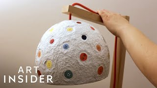 Recycling Paper Into Papier-Mâché Lampshades